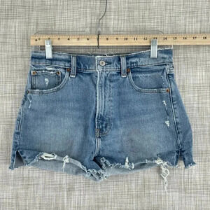 Abercrombie & Fitch High rise mom short Womens 27 blue 3301